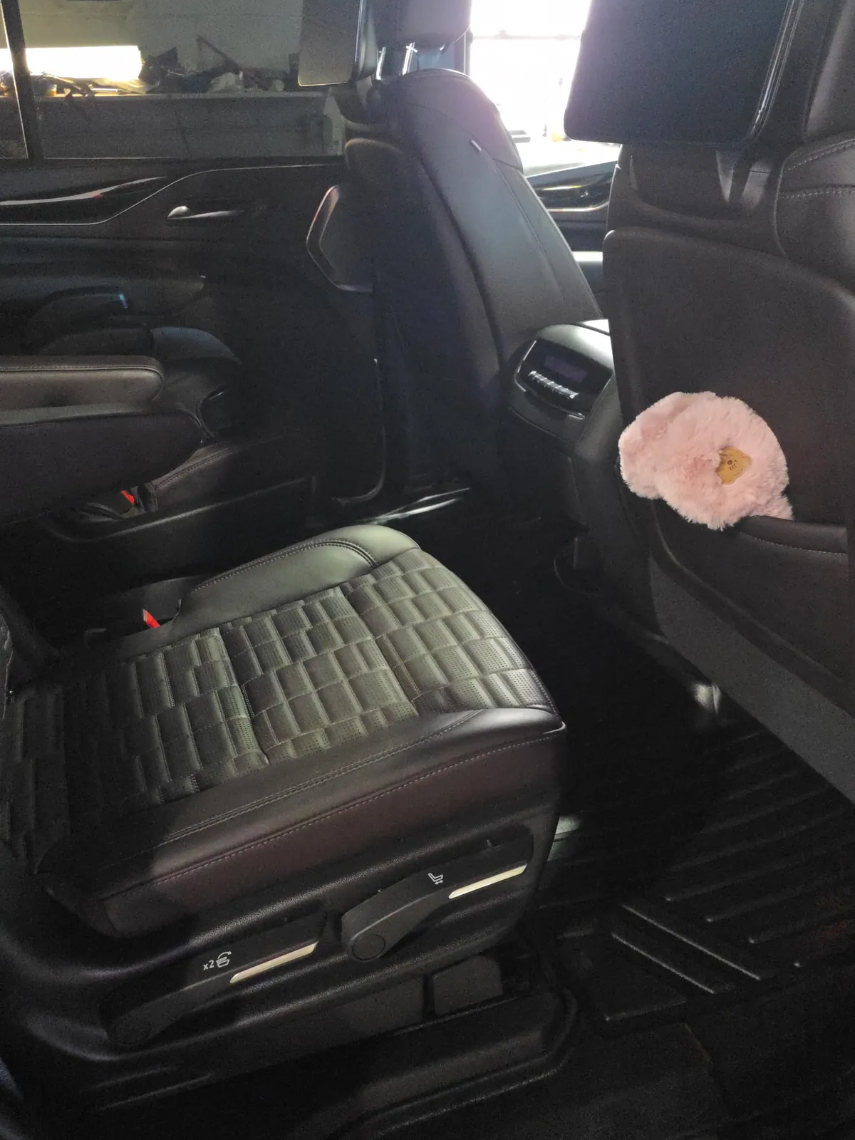 Second-row captain's chair in a Cadillac Escalade