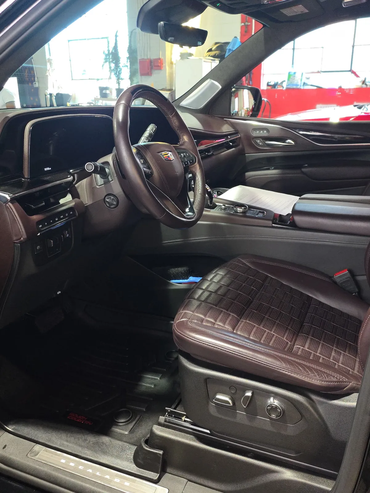 Cadillac Escalade driver's seat and dash after detailing